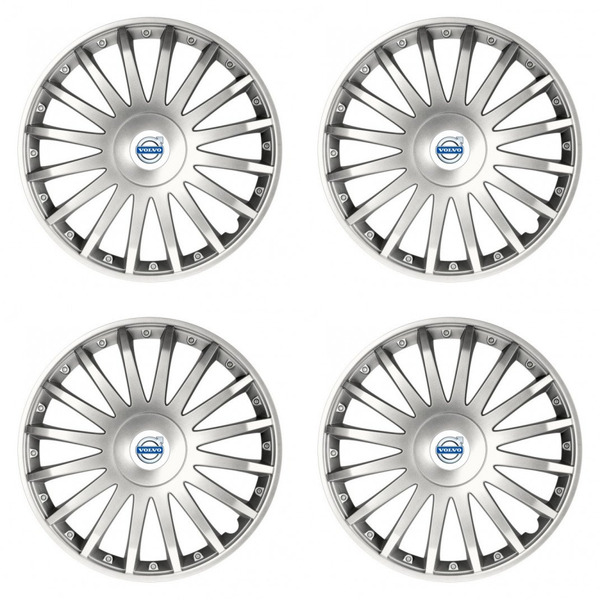 dísztárcsa Volvo (fehér) 15 CRYSTAL silver