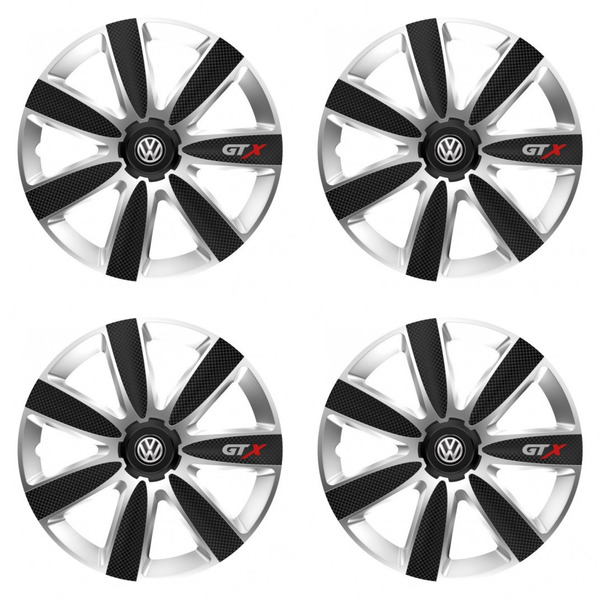 dísztárcsa VW (fekete)-hoz 14 GTX CARBON silver/black
