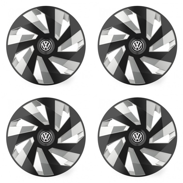dísztárcsák VW (fekete) 15 Vector RC black and silver