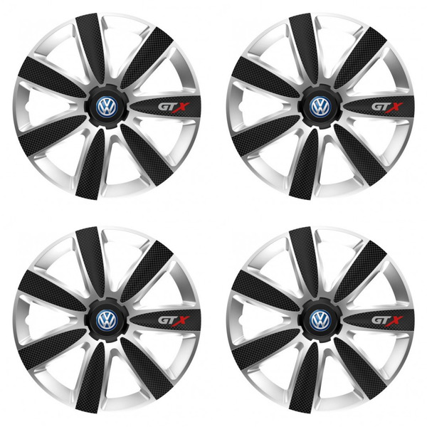 dísztárcsa VW (kék) 15 GTX CARBON silver/black
